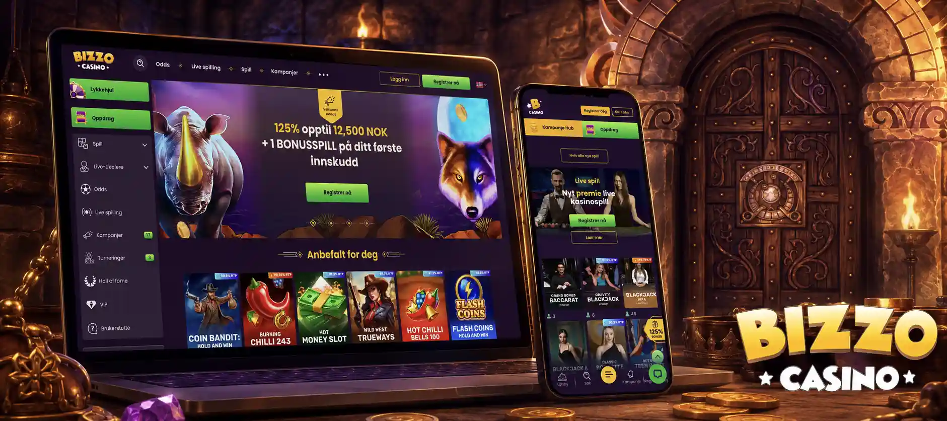 Mobilspilling hos Bizzo Casino