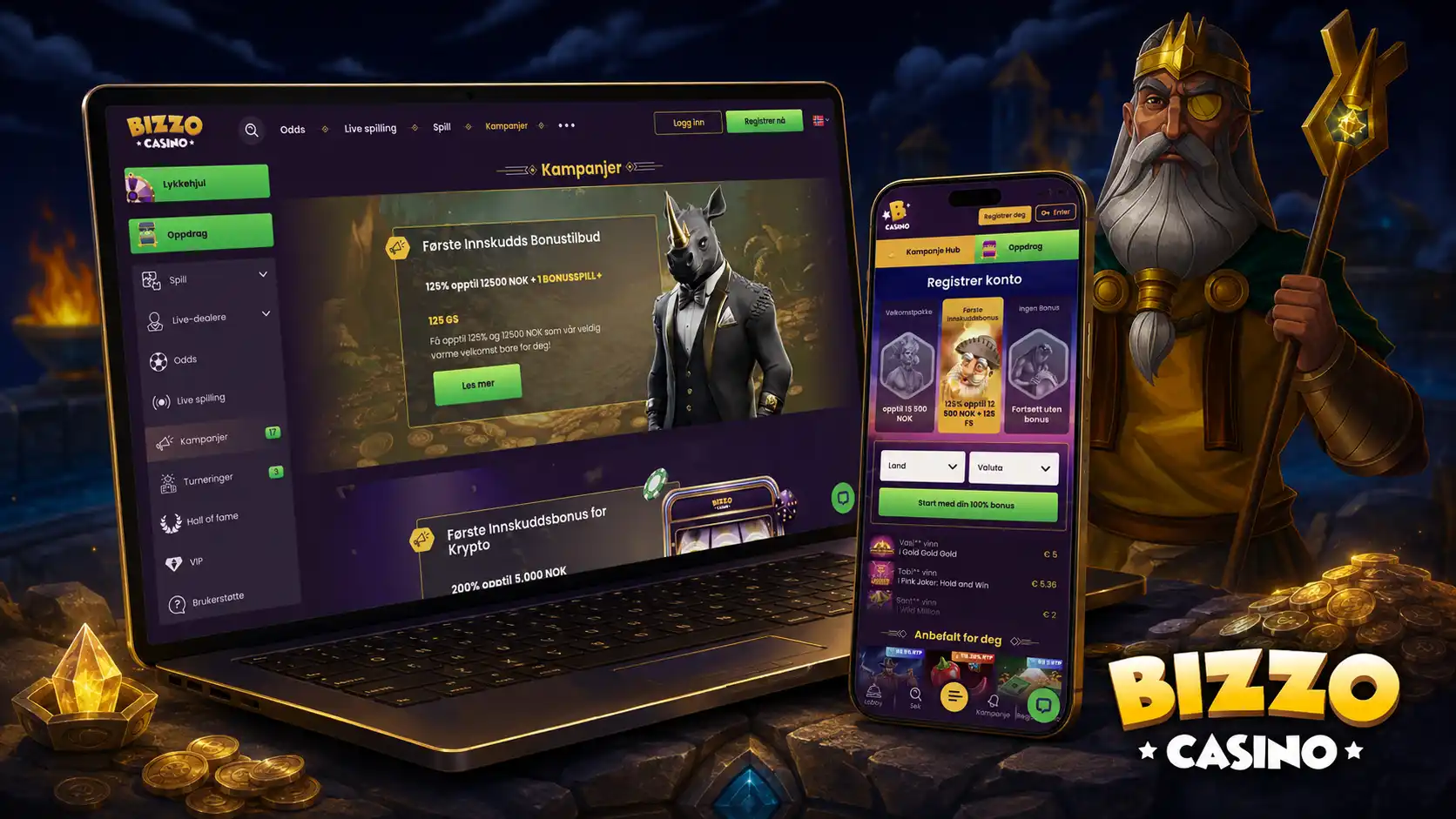 Hvordan spille hos Bizzo Casino